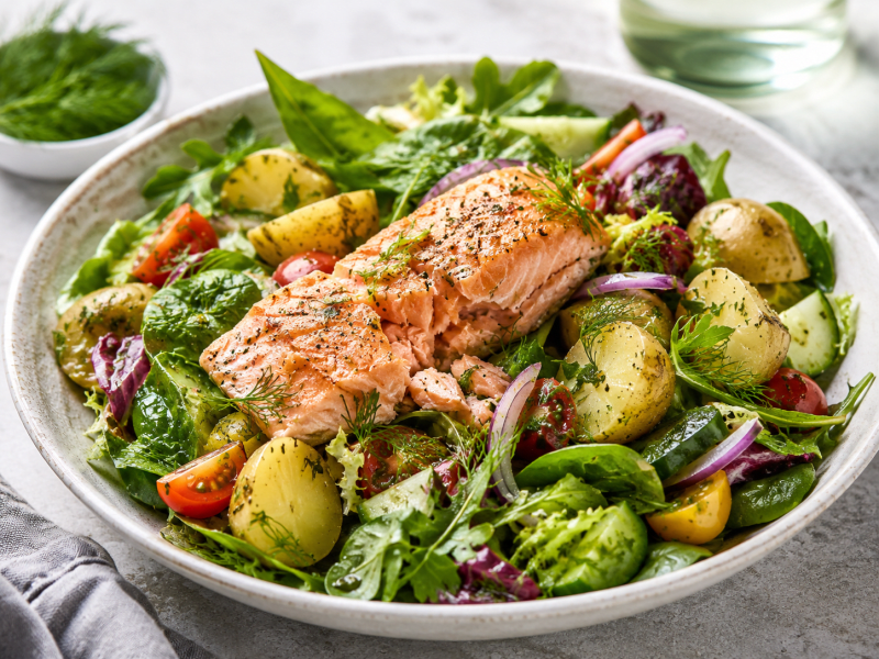 Akdeniz Somonlu Patates Salatası