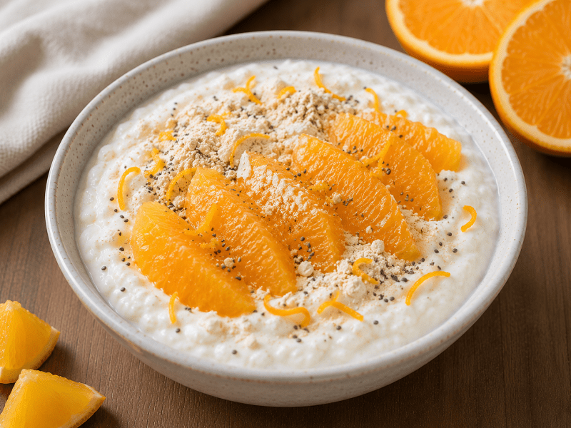 Proteinli Portakallı Yoğurt