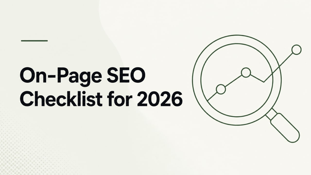 On-Page SEO Checklist for 2026