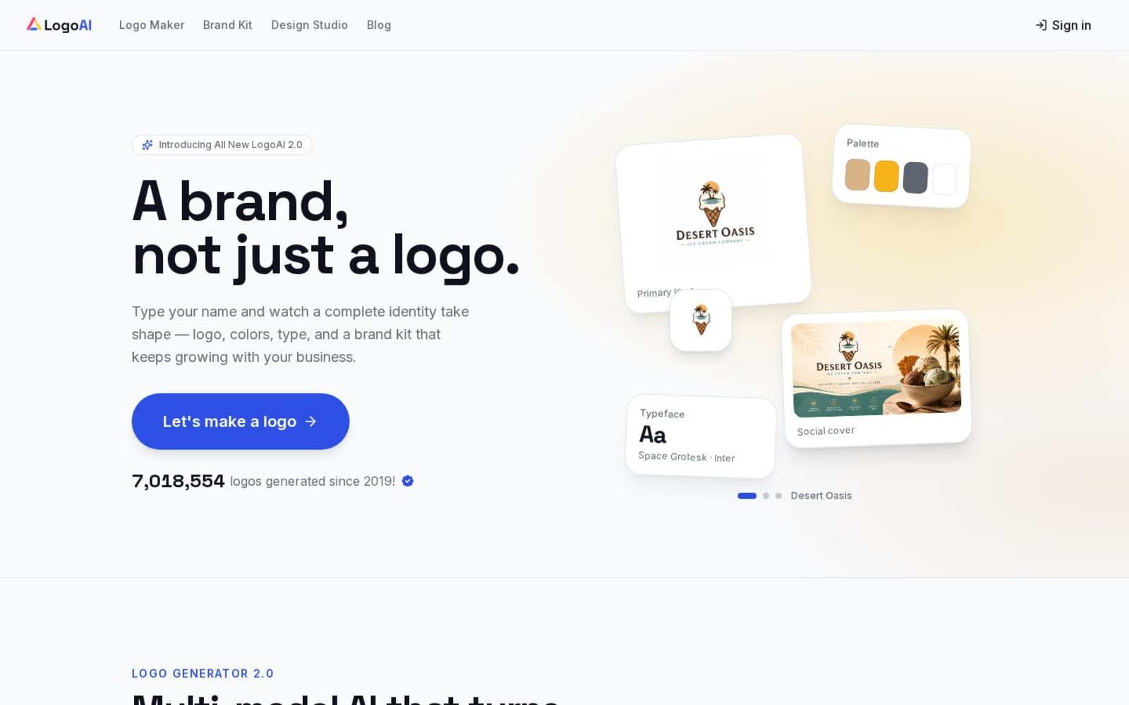Homepage of www.logoai.com