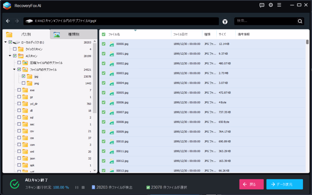 recoveryfoxai-file-list