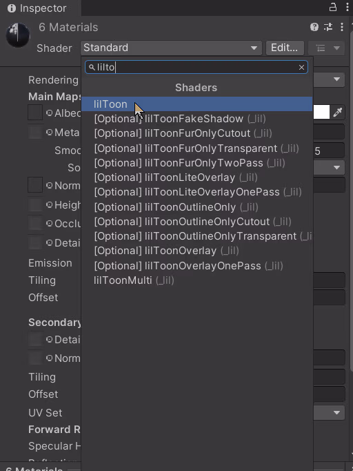 unity-liltoon-select