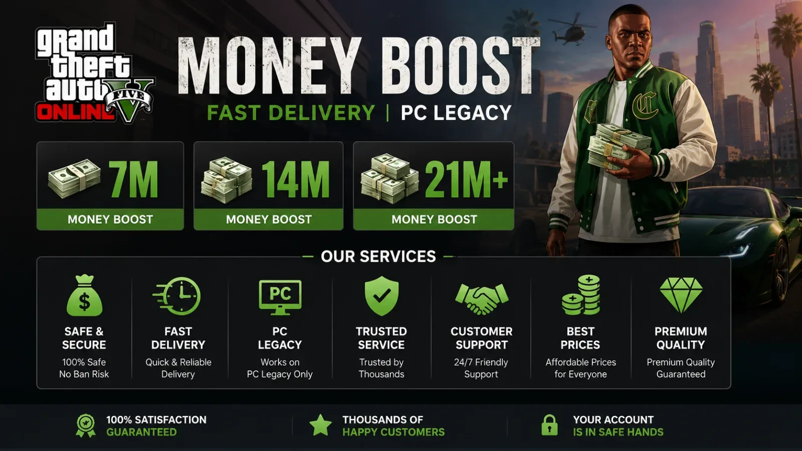 GTA 5 Online Money Boost | 7M, 14M, 21M+ | Fast Delivery PC Legacy — Grand Theft Auto 5 image 1
