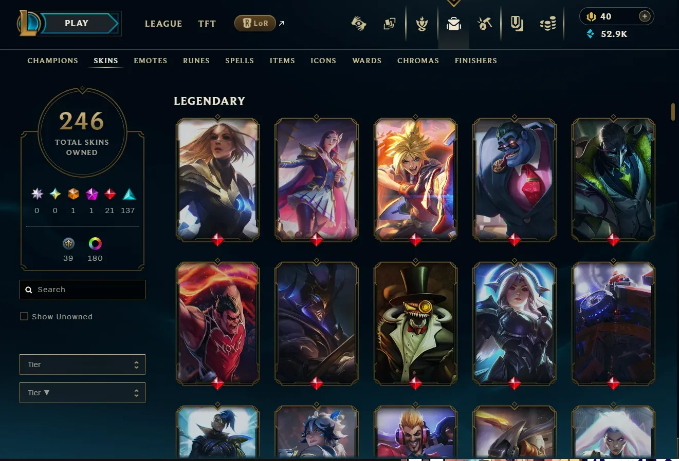 LoL EUW LVL 819 | All Champs | 246 Skins (Ultimate+Prestige) | Peak Emerald 2 + Free Valorant Plat Account — League of Legends image 4