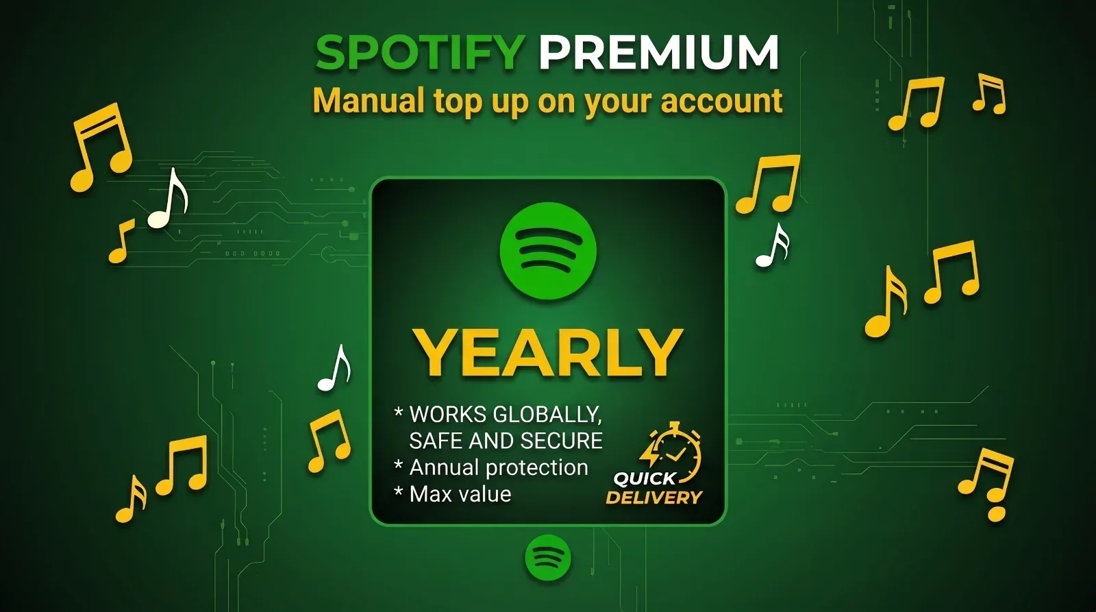 ⏯️ SPOTIFY PREMIUM INDIVIDUAL ✅ 12 MONTHS ✅MANUAL TOP UP ✅ WORKS WORLDWIDE — Spotify image 1