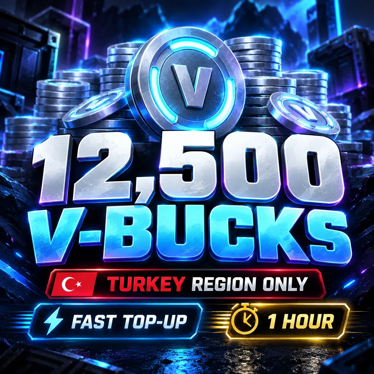 12,500 V-Bucks | TURKEY 🇹🇷 | Fast Top-Up — Fortnite image 1