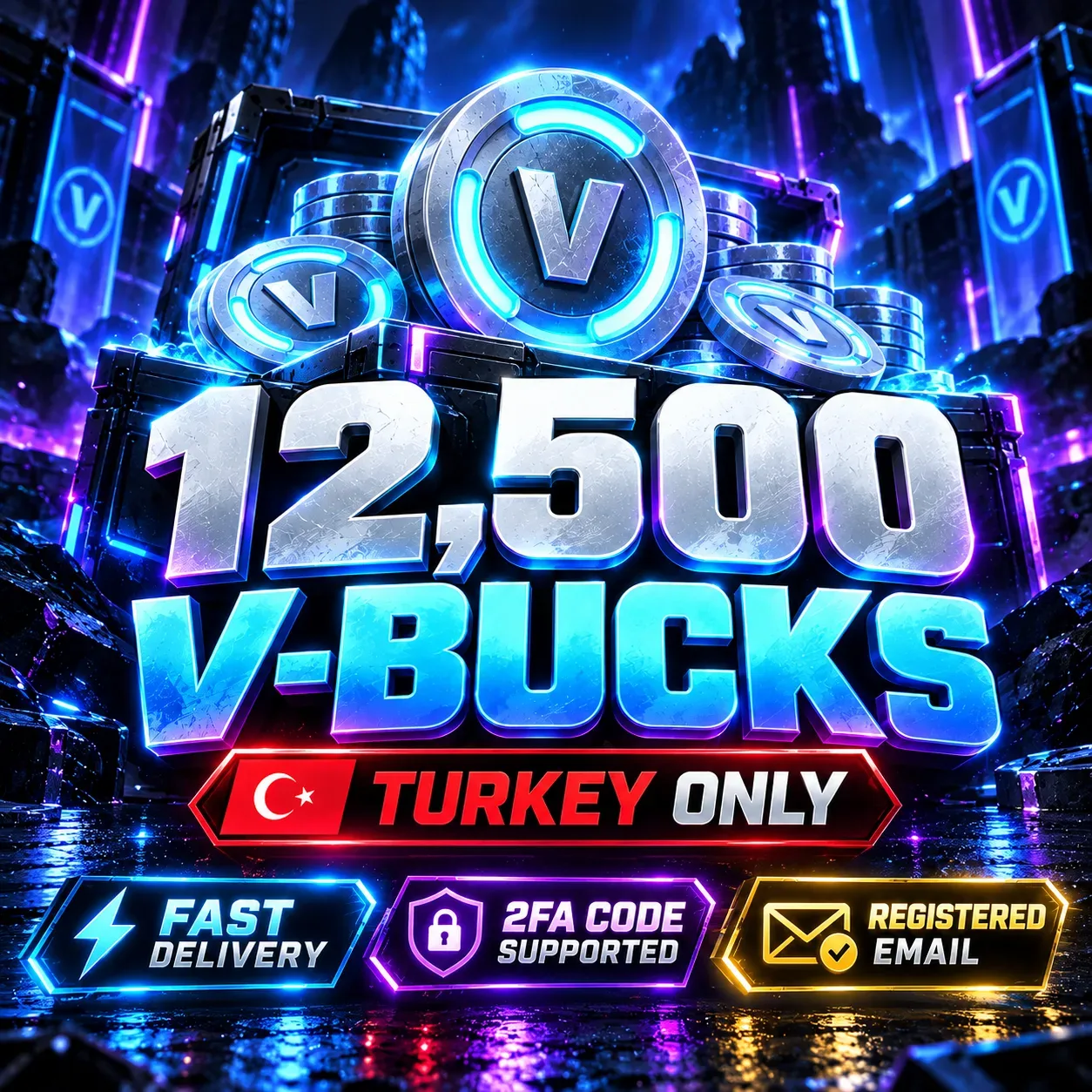 12,500 V-Bucks | TURKEY 🇹🇷 | Fast Top-Up — Fortnite image 3