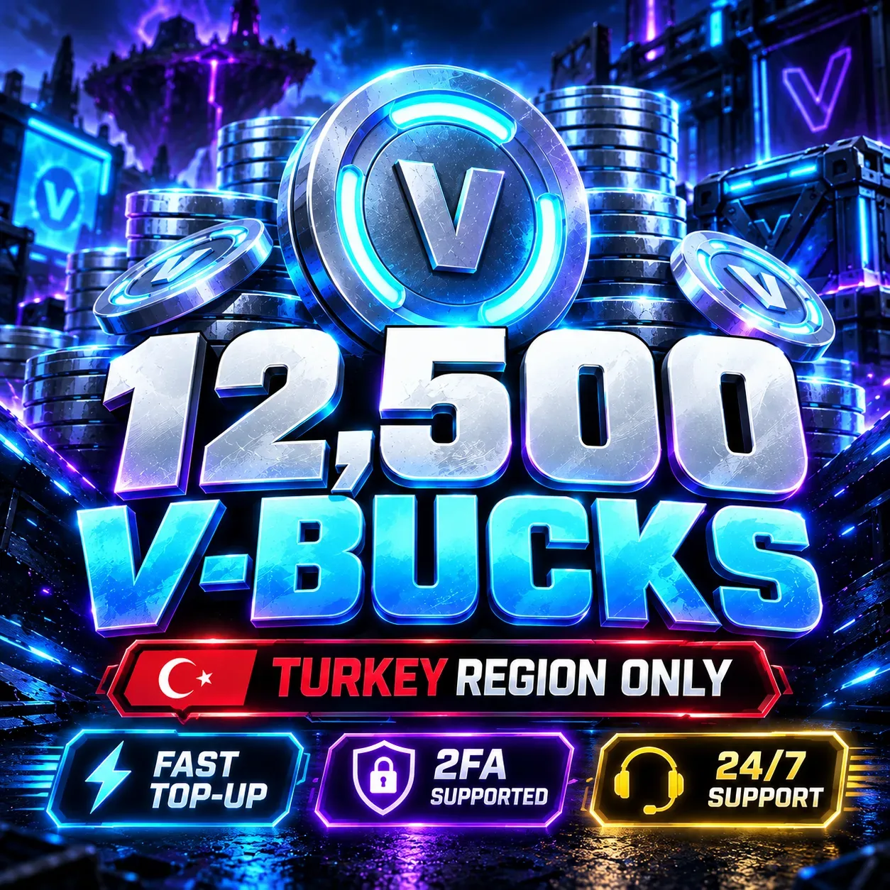 12,500 V-Bucks | TURKEY 🇹🇷 | Fast Top-Up — Fortnite image 5