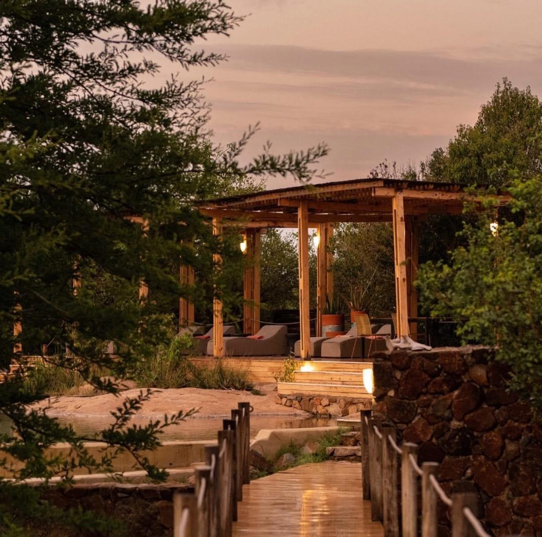 View from a Ngorongoro Crater rim lodge at dawn, mist filling the caldera below, Tanzania luxury safari