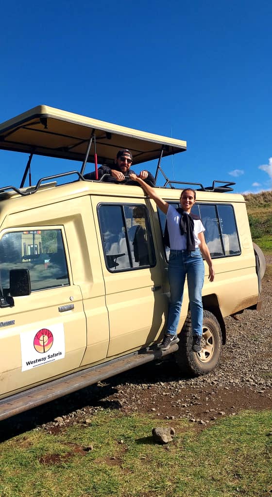 Safari vehicle loaded and ready for departure from Arusha, Tanzania, on the northern circuit