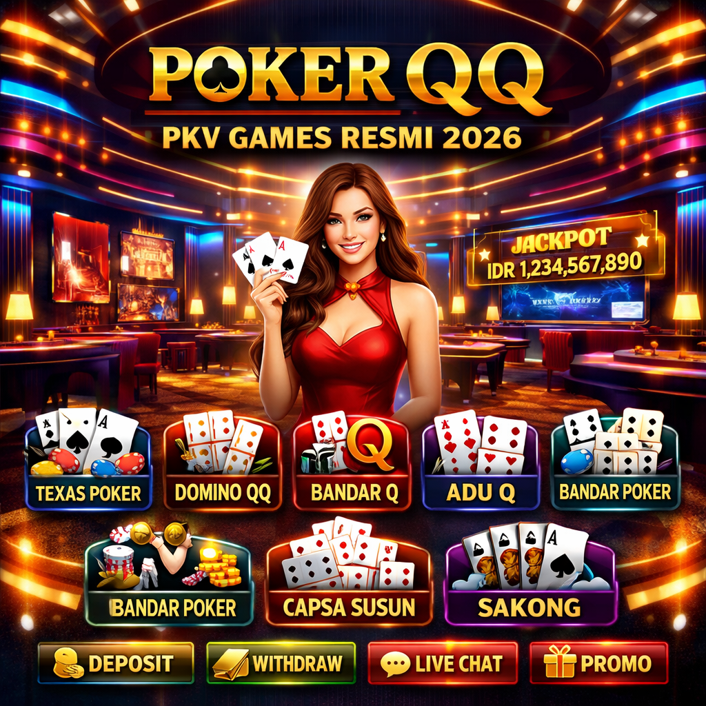 Lobby Poker QQ PKV Games resmi 2026 dengan tampilan meja utama