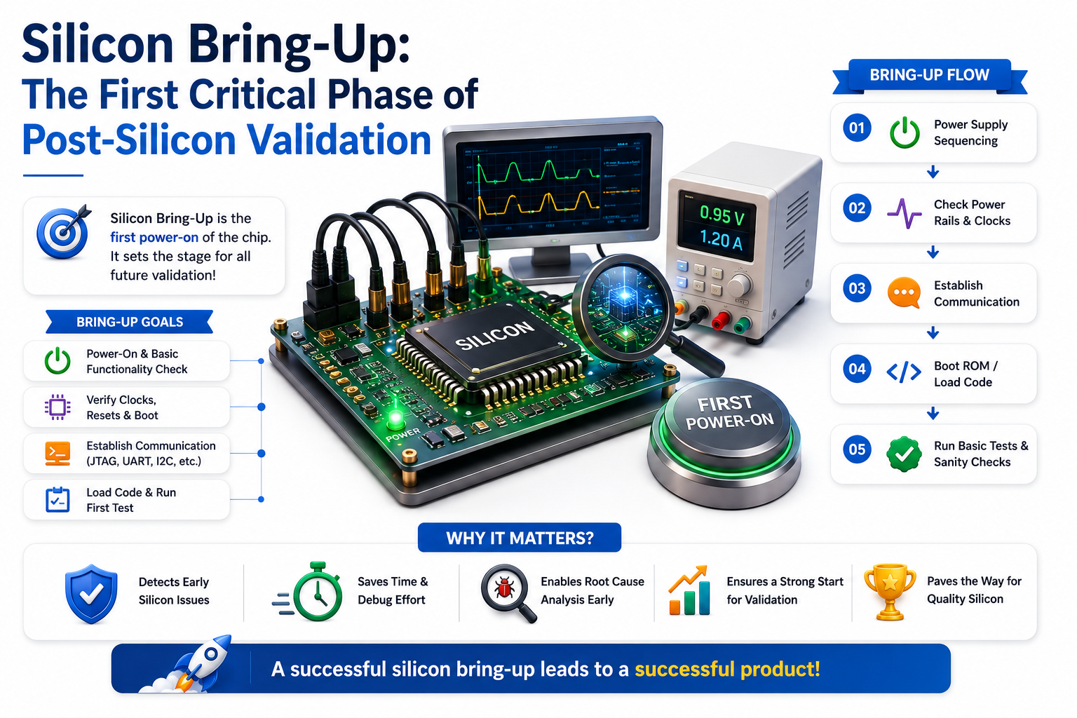 Silicon Bring-Up: The First Critical Phase of Post-Silicon Validation