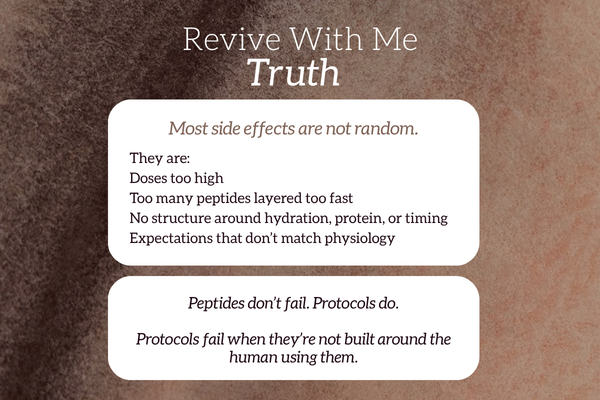 Peptide side effects timing guide chart