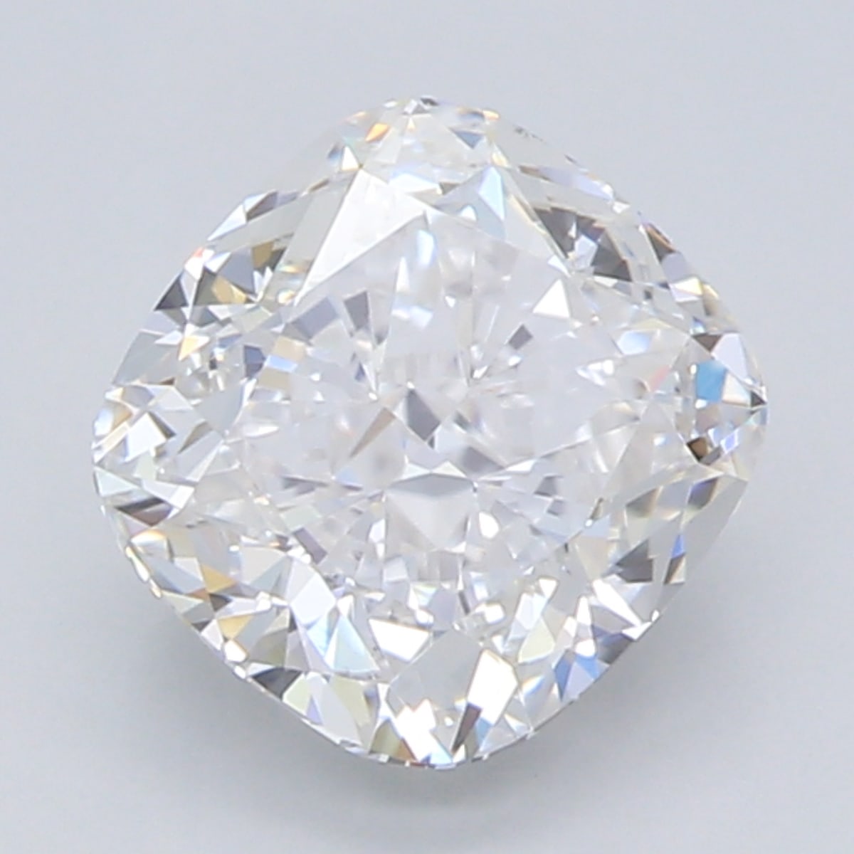 Crushed ice cushion cut diamond