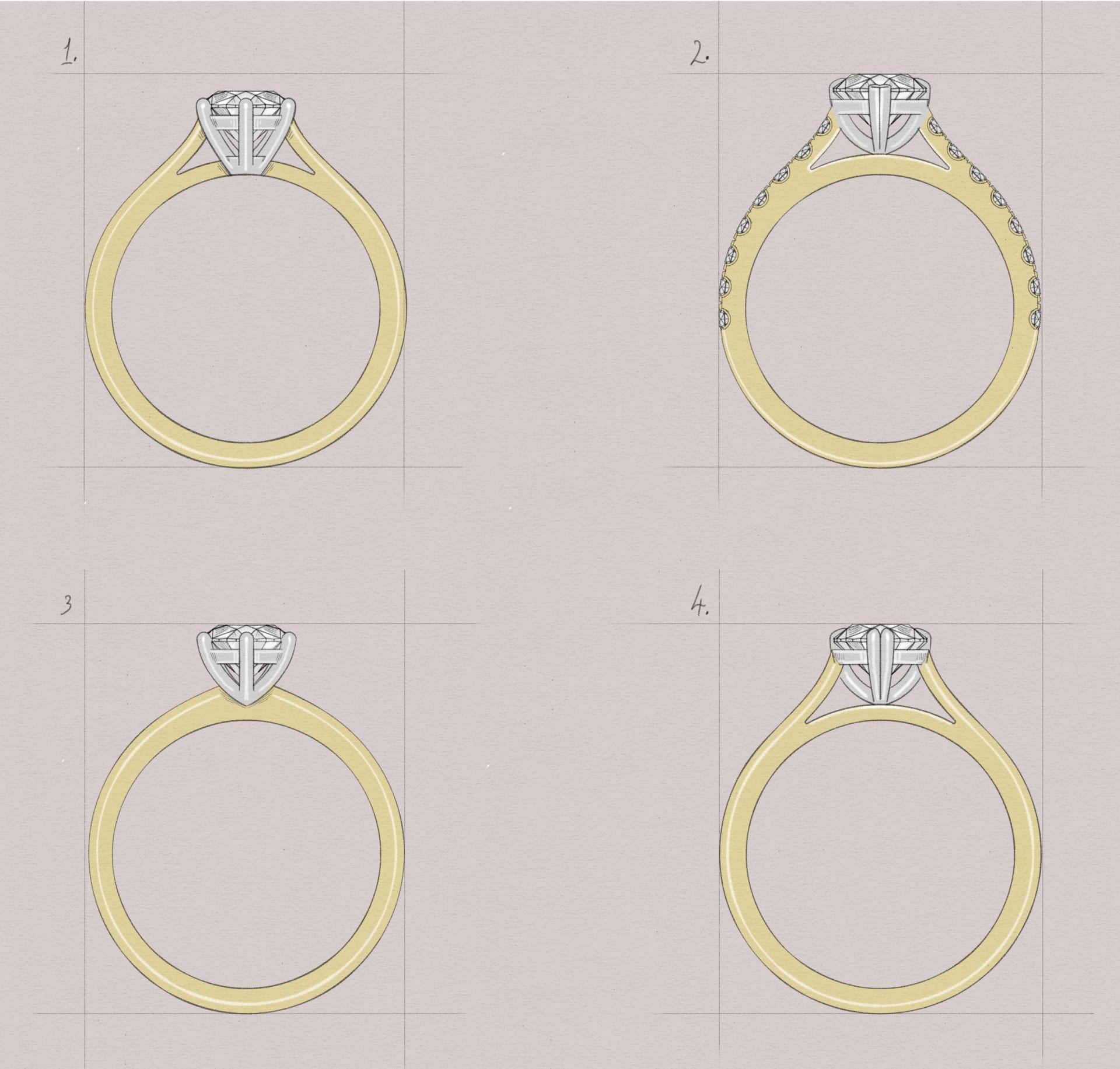 Four Words Bespoke Client Sketches