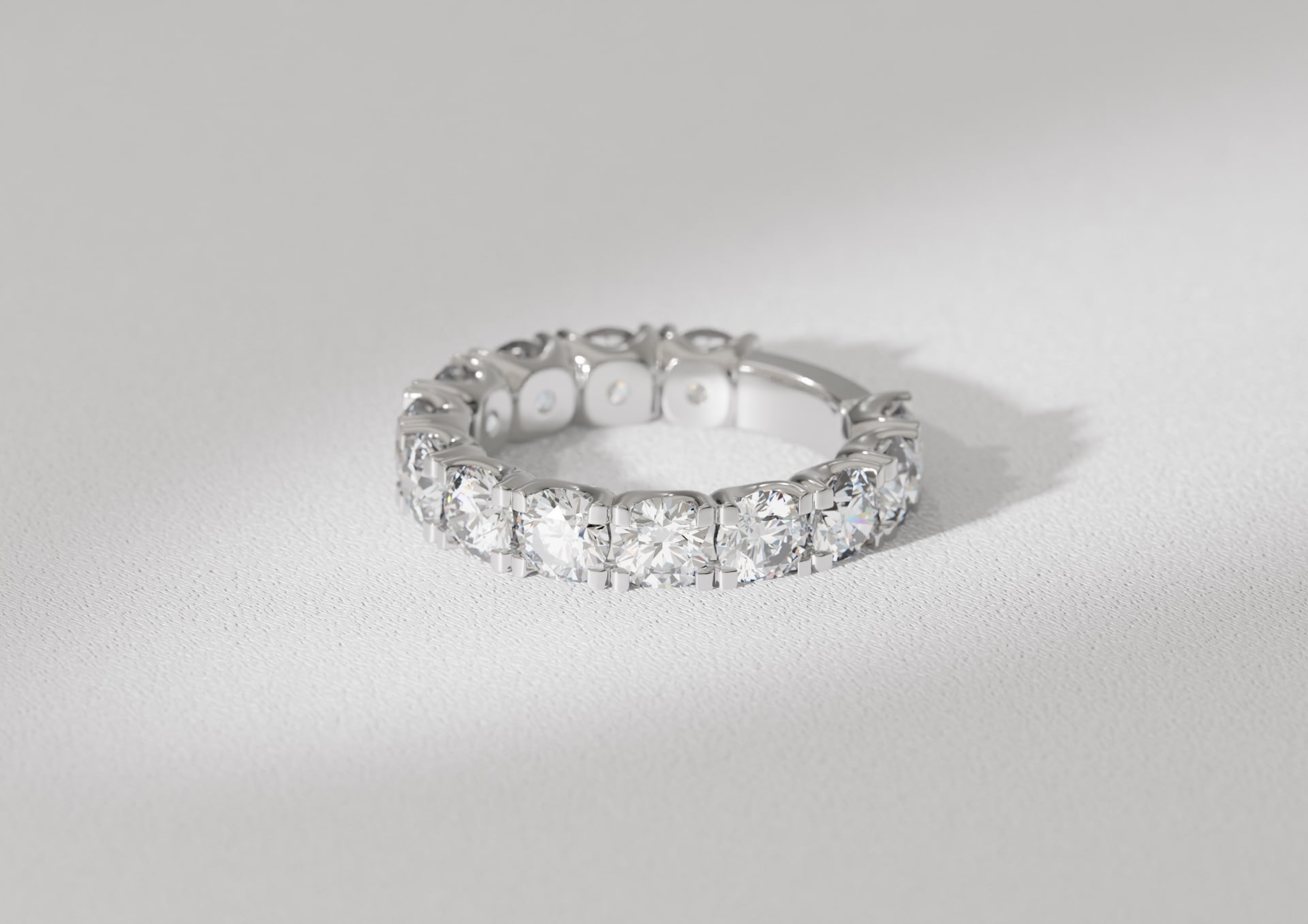 Platinum Half Eternity Rings