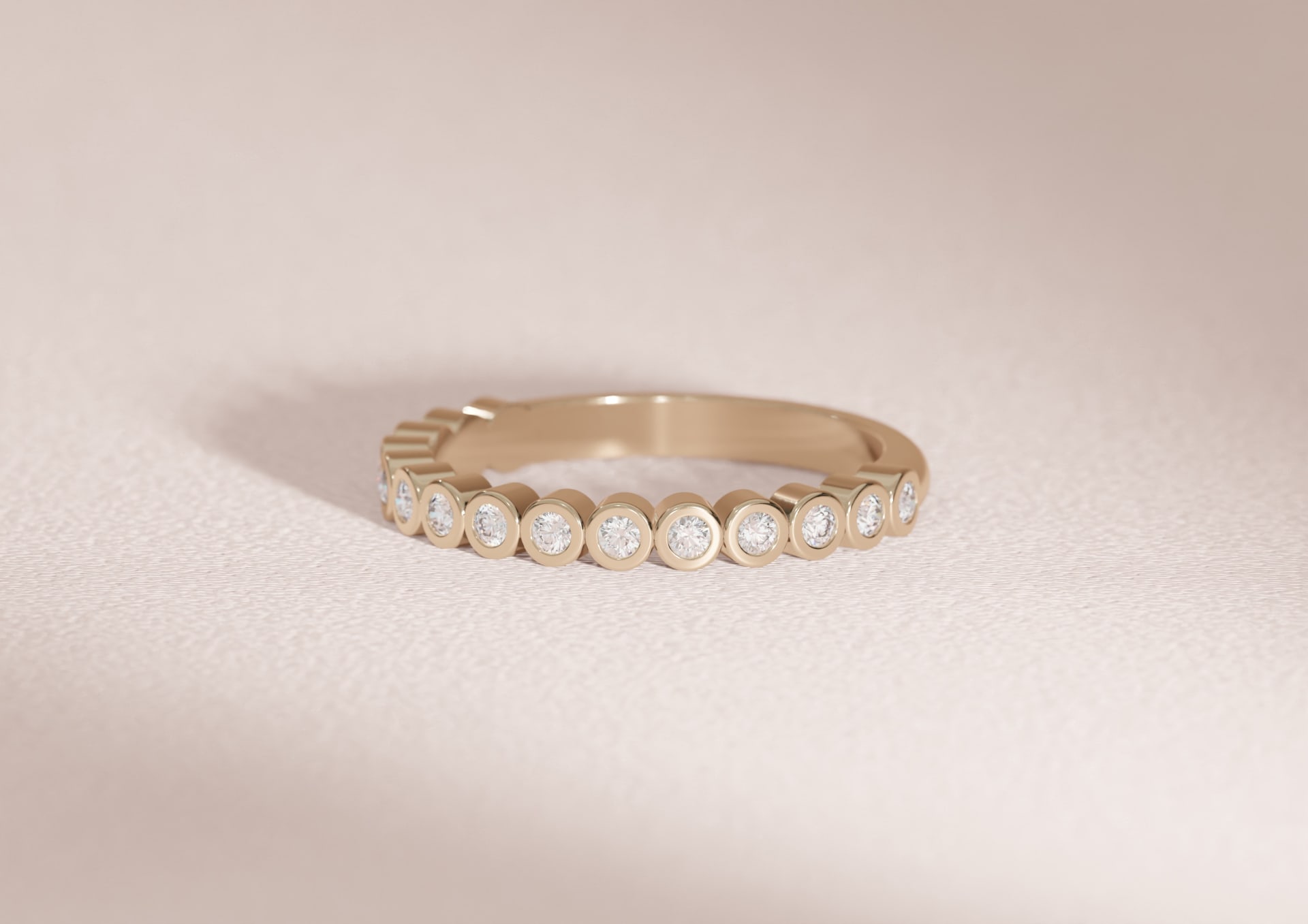 Rose Gold Half Eternity Ring