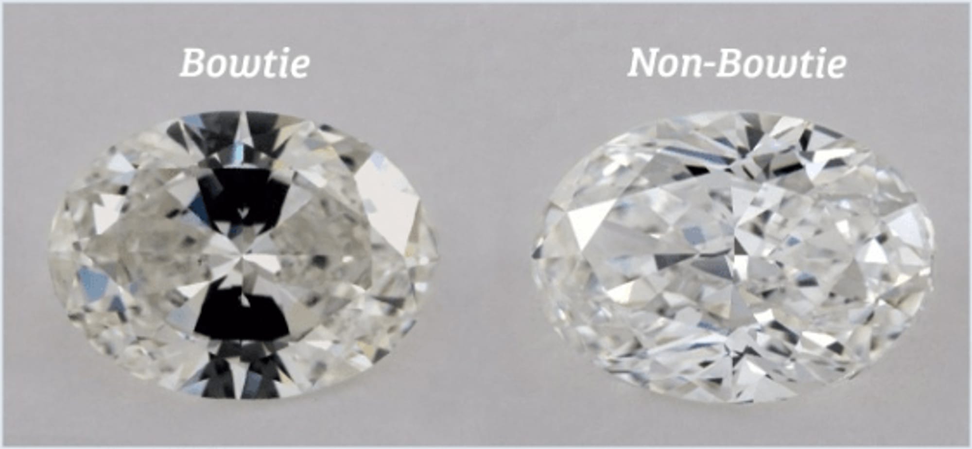 Bowtie vs non-bowtie oval cut diamond 