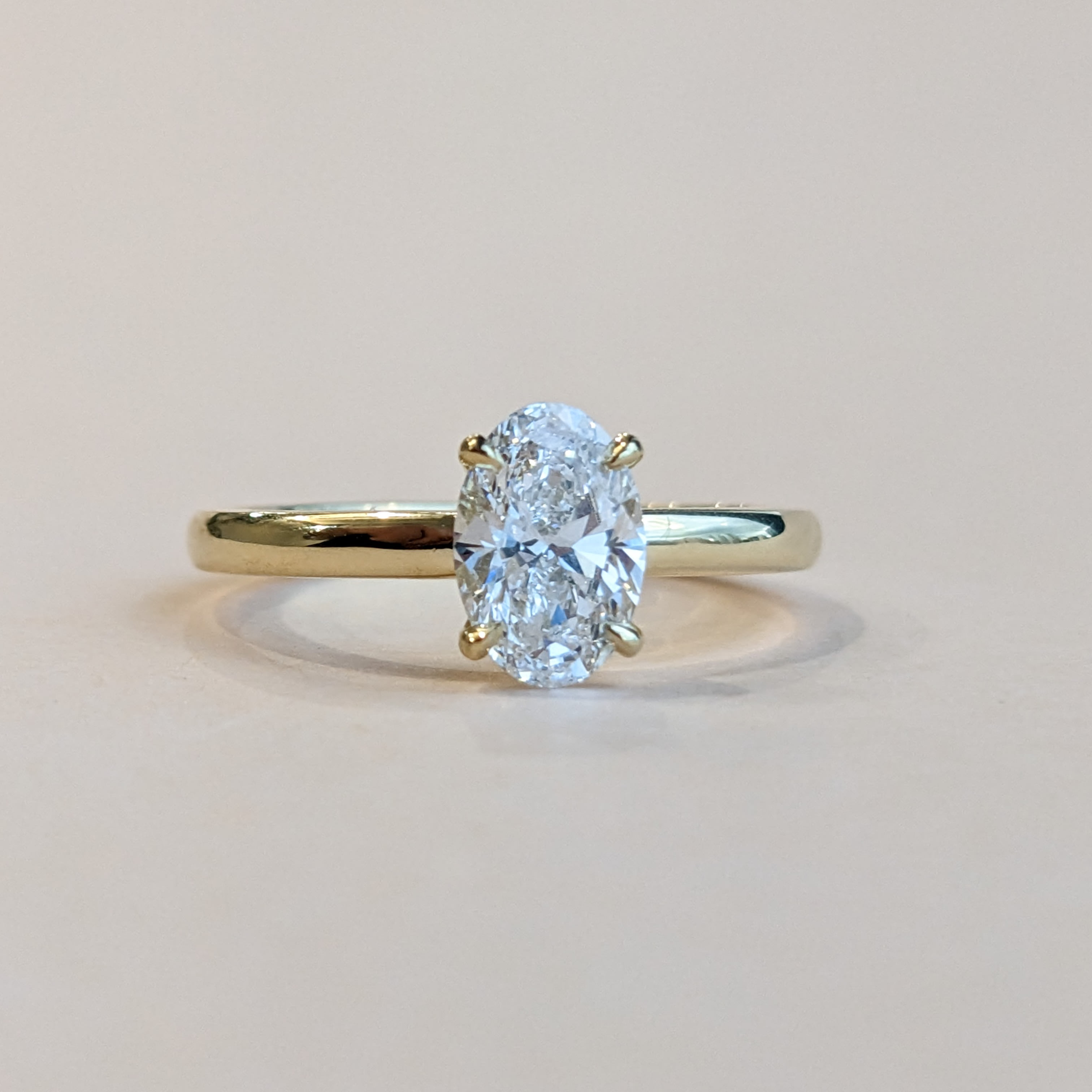 1.5 Carat Oval Solitaire Diamond Engagement Ring