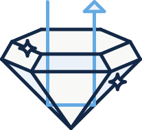 Ideal Diamond Depth Illustration