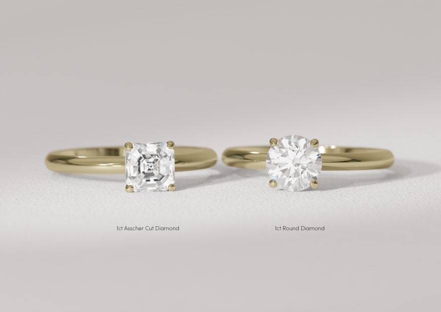 Asscher vs Round Shaped Diamonds