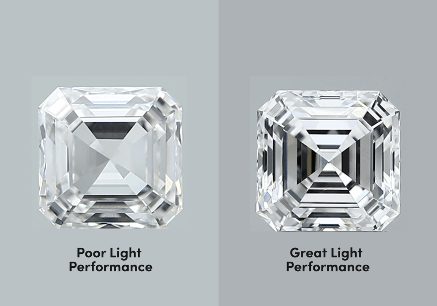 Example of Asscher with light leakage