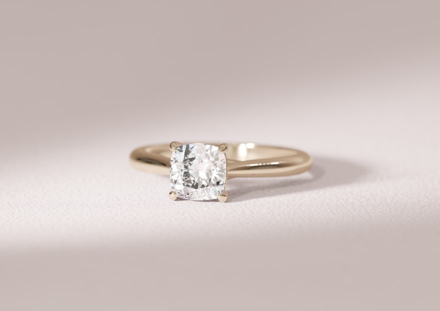 Cushion Solitaire Engagement Ring