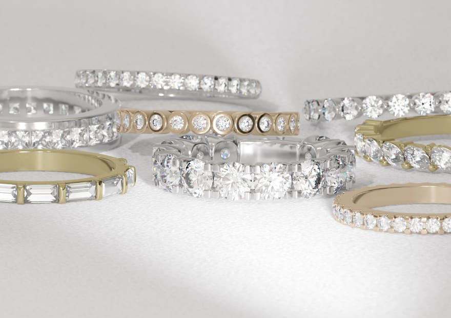 Multiple Eternity Rings together