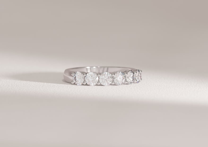 White Gold Half Eternity Rings