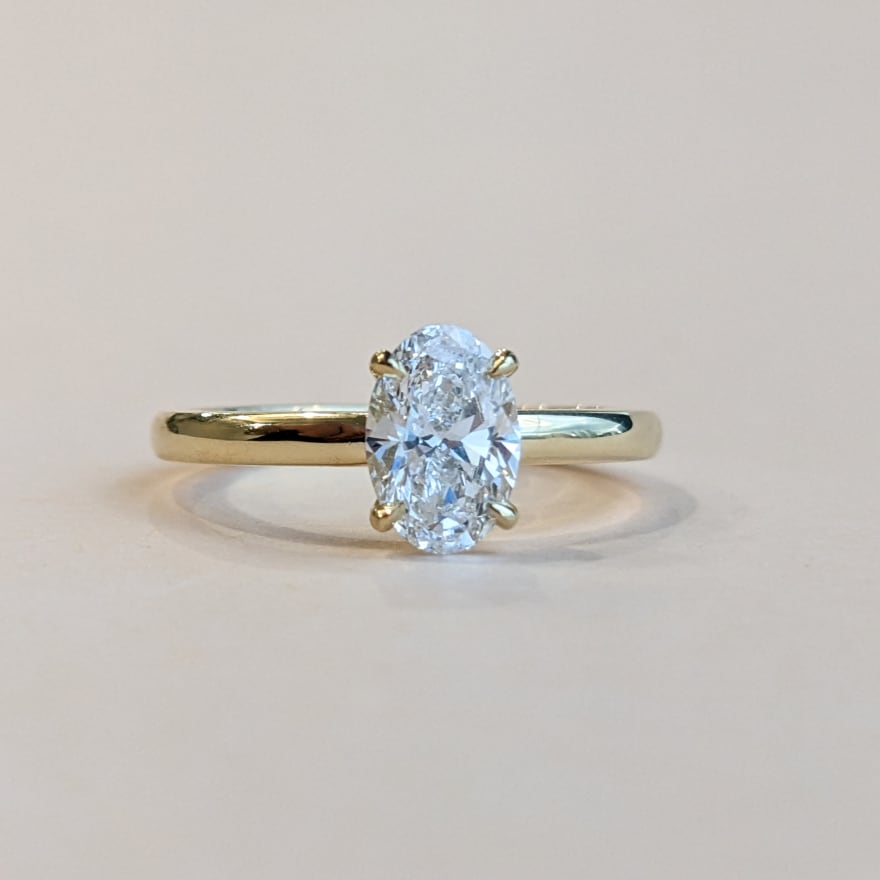 Oval Cut Solitaire Diamond