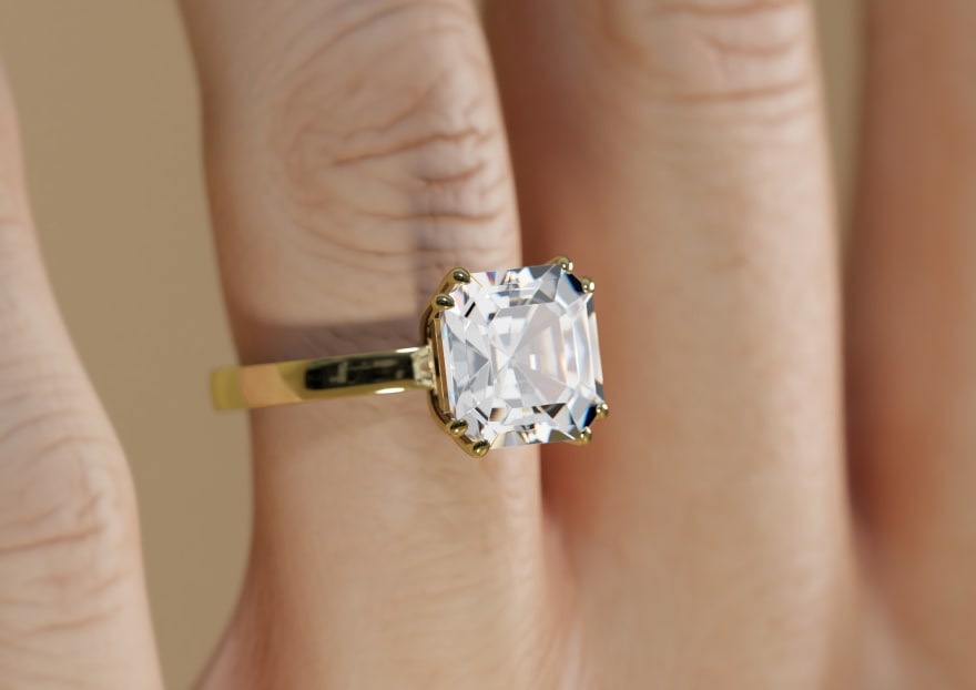 5 carat Asscher Engagement Ring