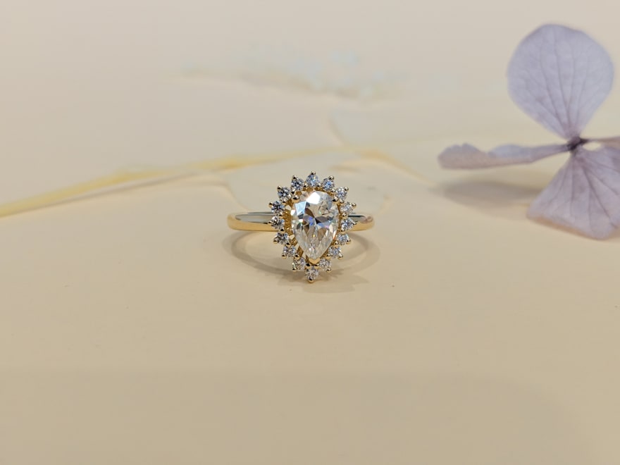 Antique Inspired Pear Diamond