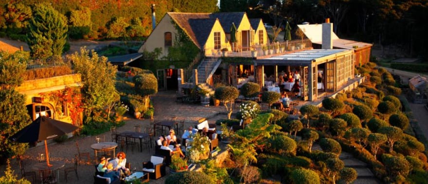 Mudbrick Winery in the evening