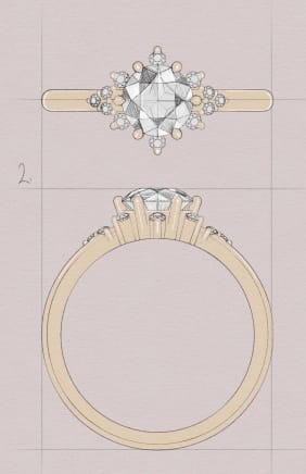 A sustainable lab diamond at the beach