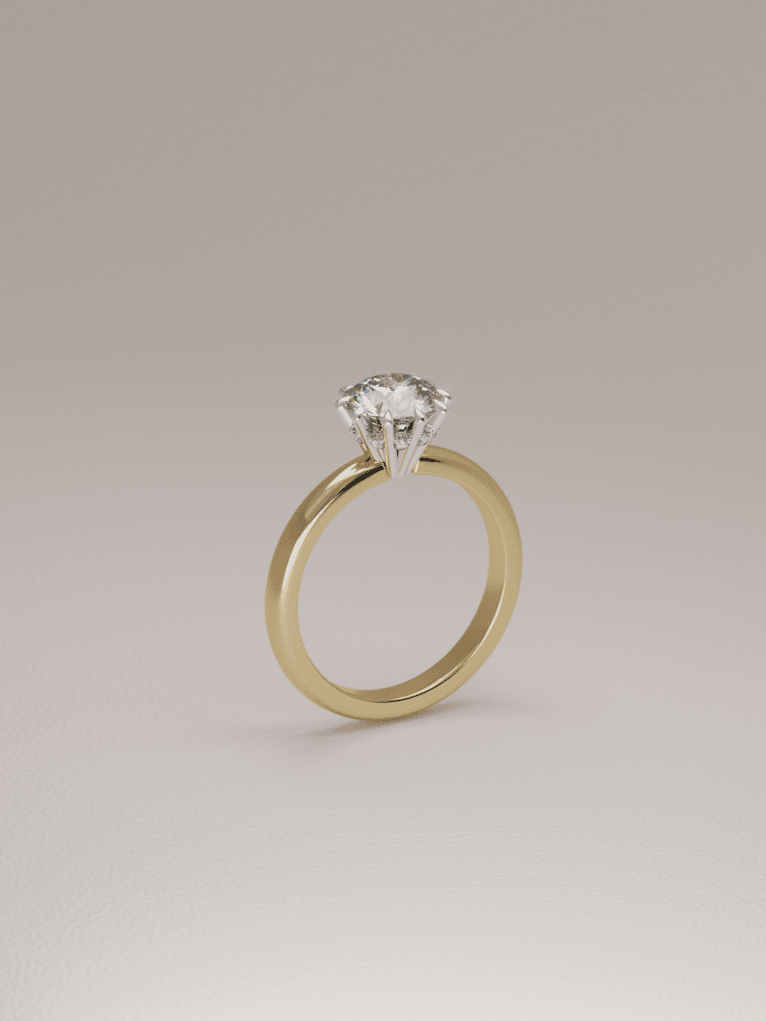 Lab—diamond engagement ring