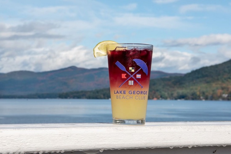 Lake George Beach Club is an American diner that provides stunning views of the lake