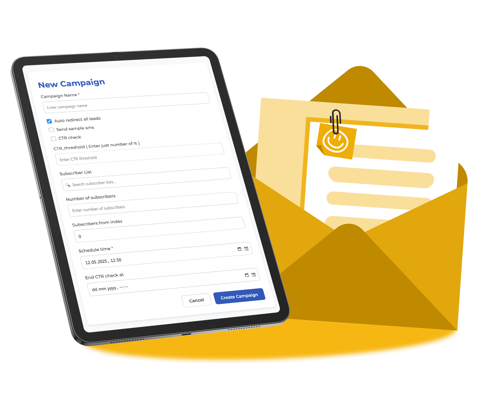 Mockup of a high-volume SMS delivery platform for global messaging campaigns.