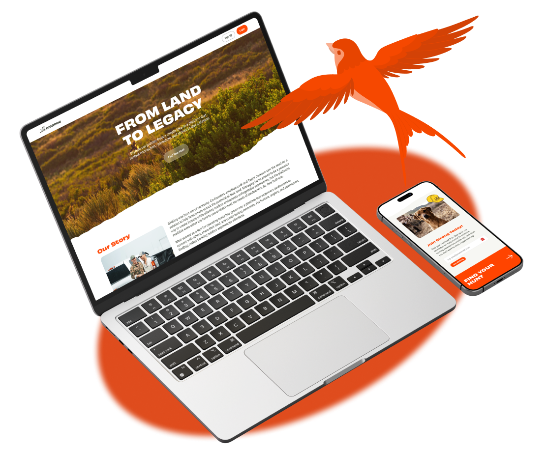 Mockup of an interface for booking an adventure experience.