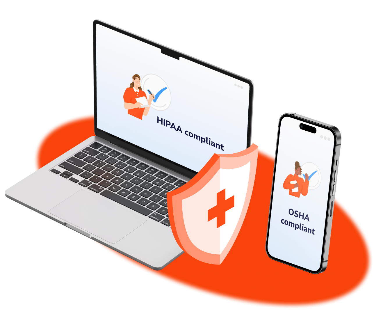 Mockup of a system for managing HIPAA and OSHA compliance.