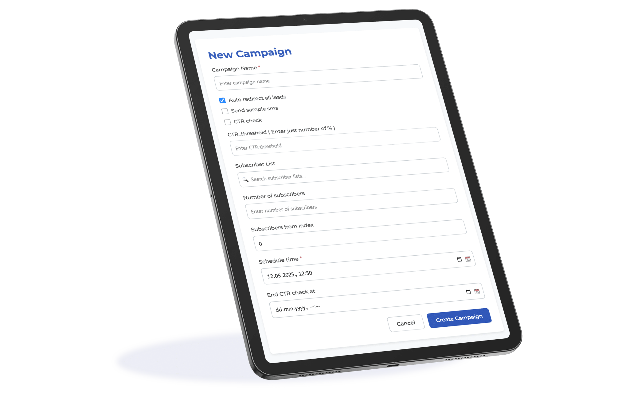 Mockup of a high-volume SMS delivery platform for global messaging.