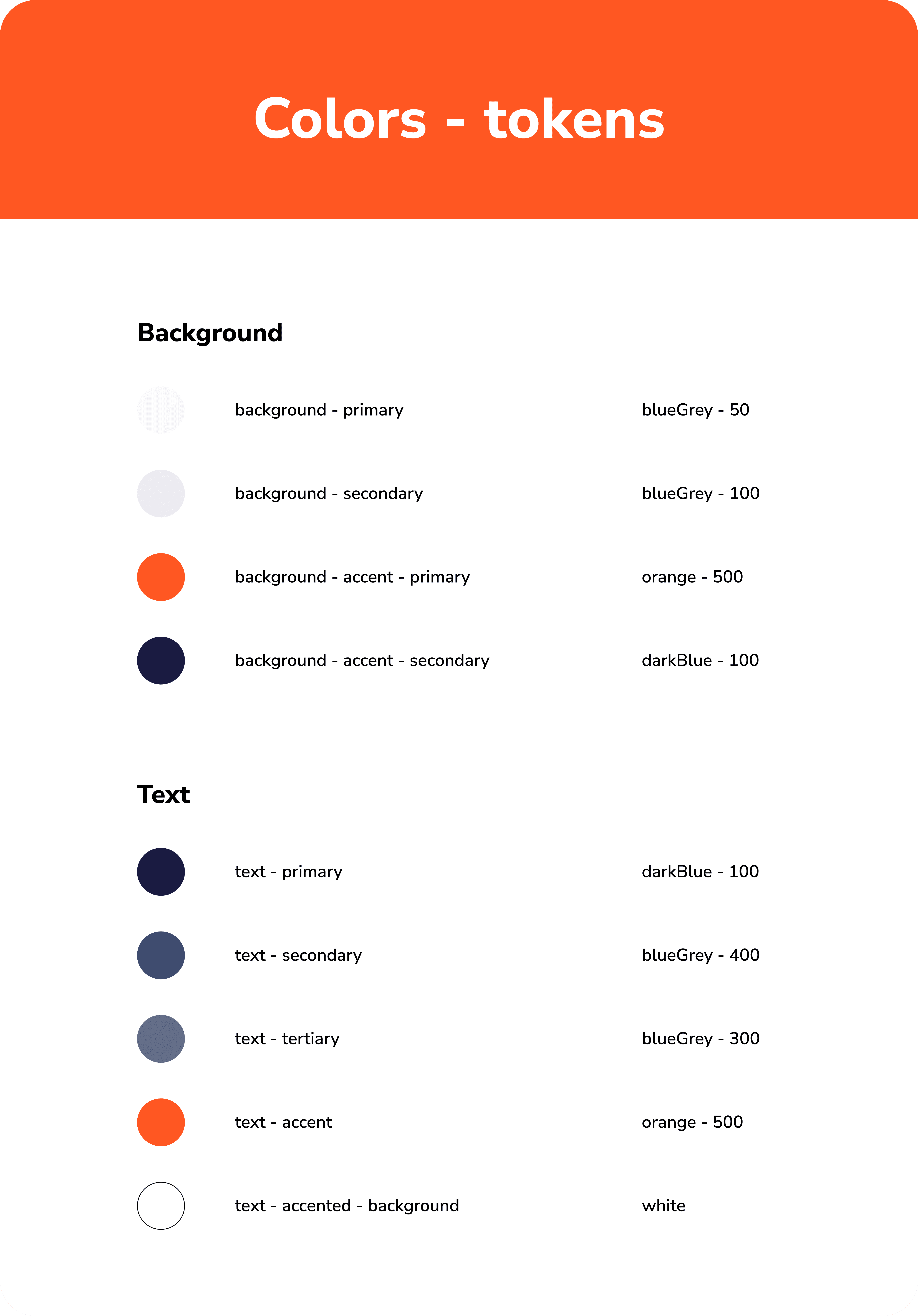 Design system color tokens
