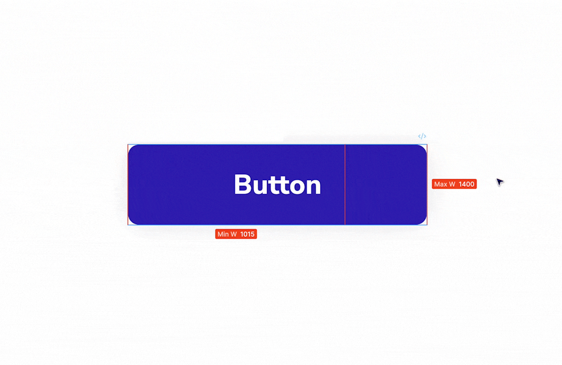 Figma frame settings showing how to apply minimum and maximum width constraints for responsive layouts.
