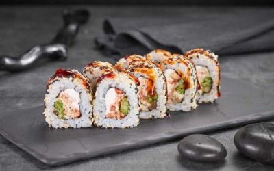 Калифорния унаги в кунжуте