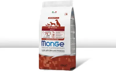 מזון לכלב בוגר מכל הגזעים בטעם כבש 12 ק"ג Monge