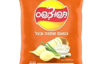 חטיף תפוצ'יפס בטעם שמנת ובצל