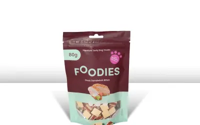 חטיף נגיסי סנדוויץ ברווז, 80 גרם FOODIES