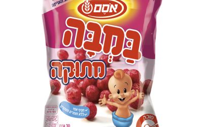 חטיף במבה מתוקה בטעם תות