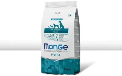 מזון בטעם סלמון ואורז 2.5 ק"ג Monge Hypo