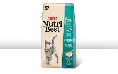 מזון לחתול מסורס סלמון ואורז 8 ק"ג Nutribest