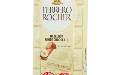 פררו רושה שוקולד לבן במילוי קרם אגוזי לוז ושברי אגוזי לוז